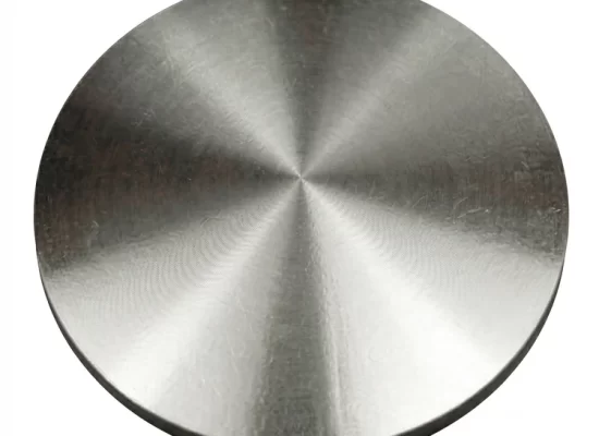 Ni/Cr 80/20 sputtering target — 3 inch planar disc with OFC copper backing plate and indium bonding for DC magnetron thin film resistor deposition