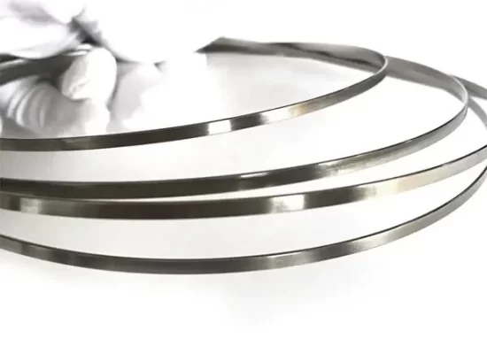 Nitinol flat wire ASTM F2063 — superelastic Nitinol #1 polished finish on spool, medical grade