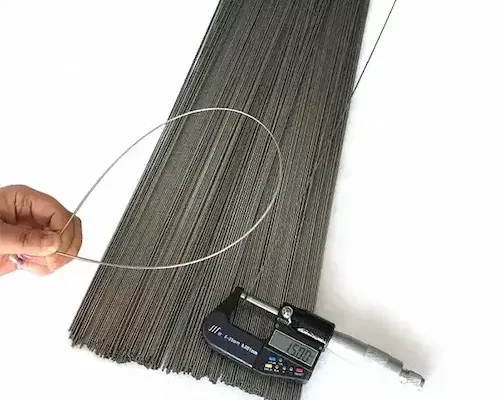 Superelastic Nitinol straight wire ASTM F2063 — TiNi electropolished finish on spool, 0.5mm diameter medical grade